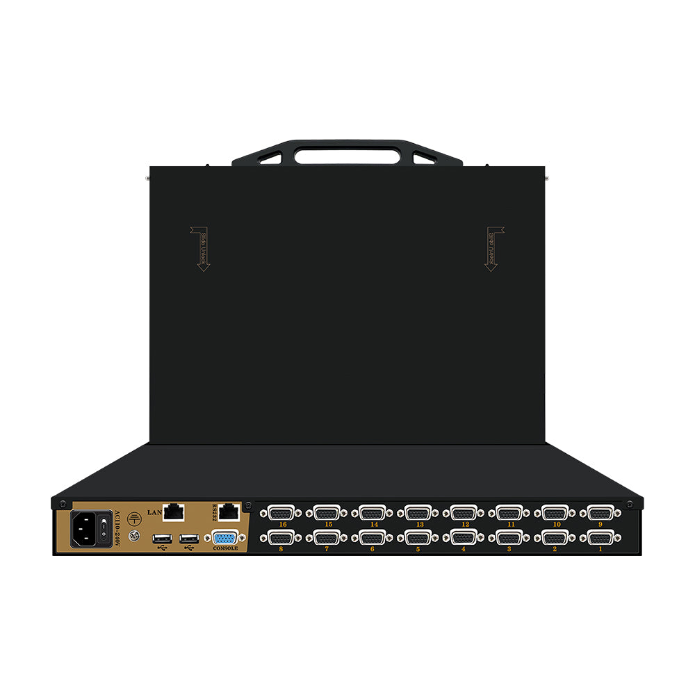 16 Ports 18.5” LED VGA RackMount IP KVM Switch, Support Up to 1920*1080 @60Hz (TX-8816I)