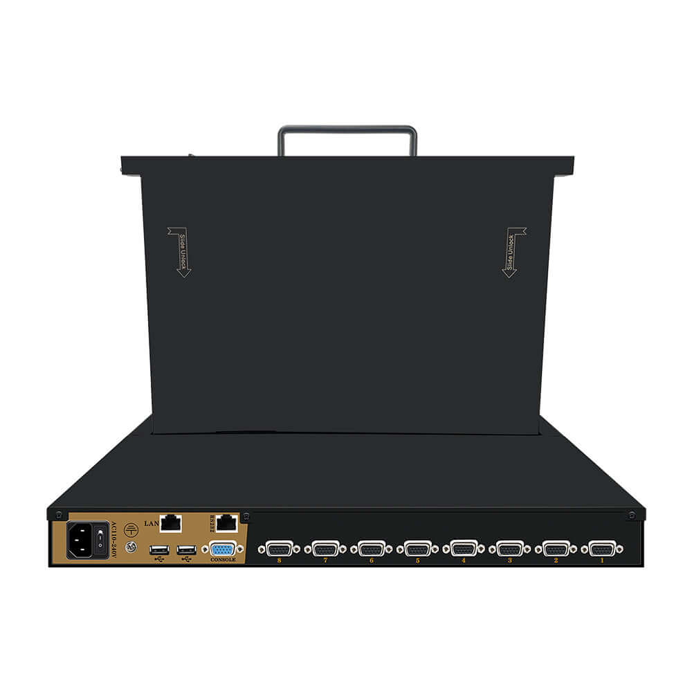 8 Port 17.3” LED VGA RackMount IP KVM Switch, Support Up to 1920*1080 @60Hz (HL-1708BI) CKL KVM Switches