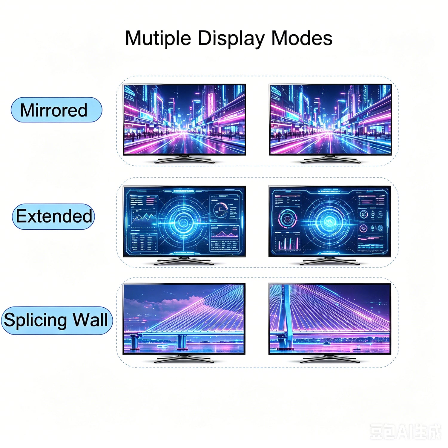 CKL USB C KVM Switch Dual Monitors 4K@60Hz, For 2 USB-C Laptops to Share Keyboard Mouse and 2 Monitors, USB 3.0 Hub & Audio, Compatible Thunderbolt 3/4 USB 4 MST CKL KVM Switches