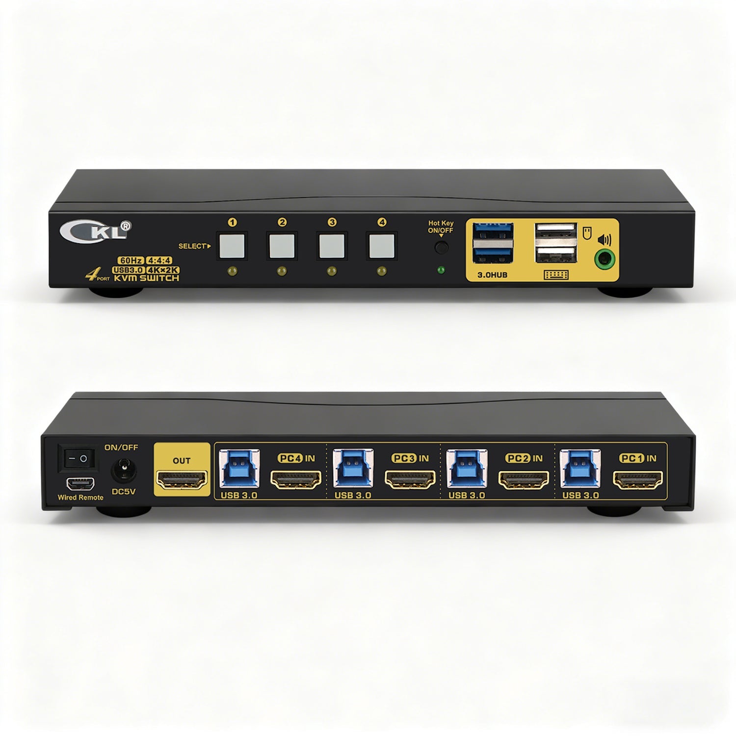 4x1 USB 3.0 KVM Switch Single Monitor HDMI 2.0 4K 60Hz CKL-64HUA-3 CKL