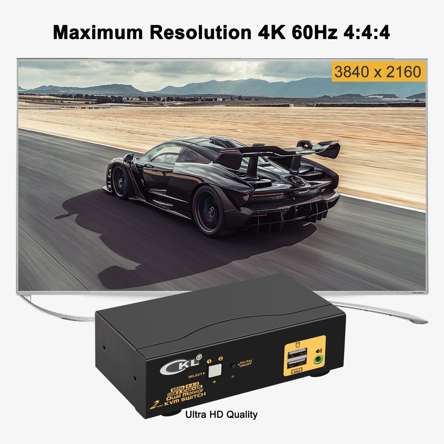 2x2 KVM Switch Dual Monitor HDMI 2.0 4K 60Hz (Cost Saving Option) CKL-922HUA-1A USED(FOR USA only) CKL