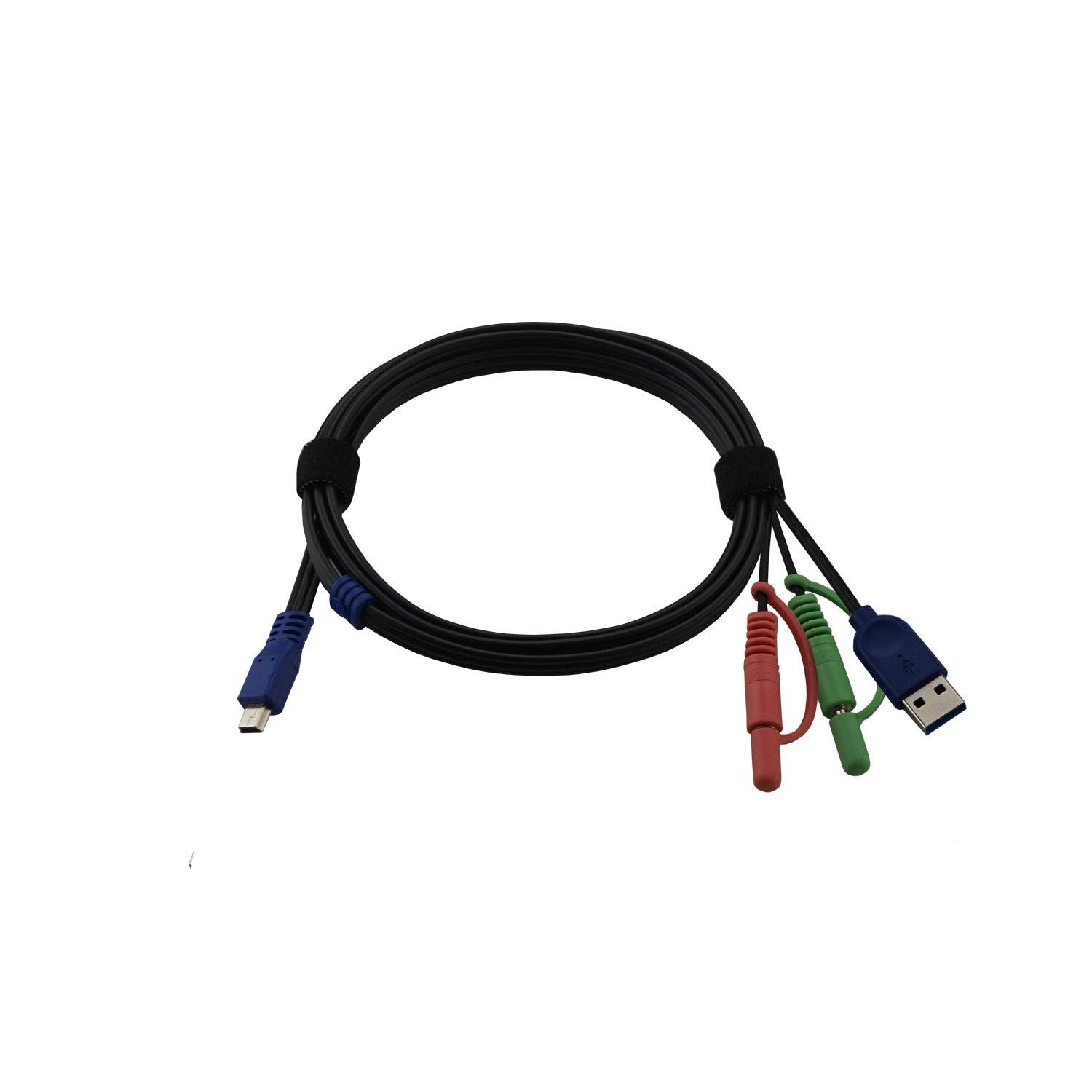 Pack of 2 USB + Audio Cables 4.92 Ft (1.5 Meters) - CKL KVM Switches