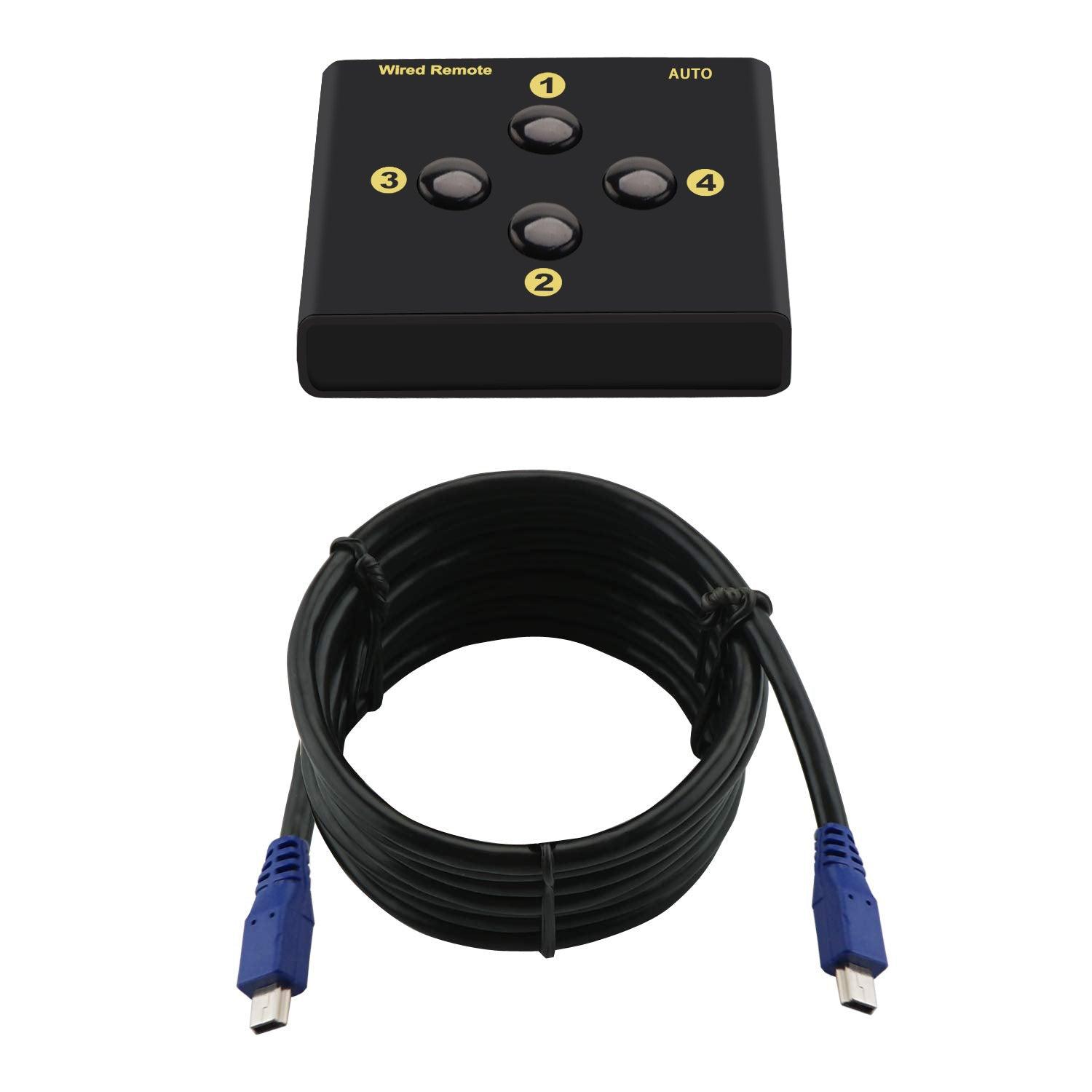 Replacement Wired Remoter Toggle Switcher for CKL Dual Monitor KVM Switches 4 Port - CKL KVM Switches