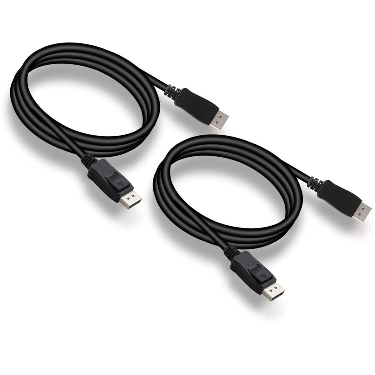 8K DP Cable - DP Cable 1.4, high Speed 8K@60Hz, 4K@144Hz, 2k@240Hz 144Hz Comptable,Display Port Cable with Data Transfer Speed up to 25.92 Gbps, Black 4.9ft/1.5M (Set of 2) - CKL KVM Switches