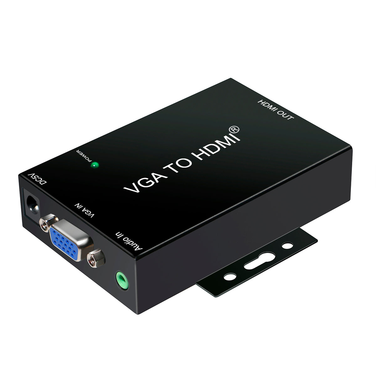 CKL VGA to HDMI Adapter Converter 1080P with 3.5mm Audio Sound and DC 5V Power Supply for PC Laptop Display Computer Mac Projector HDTV