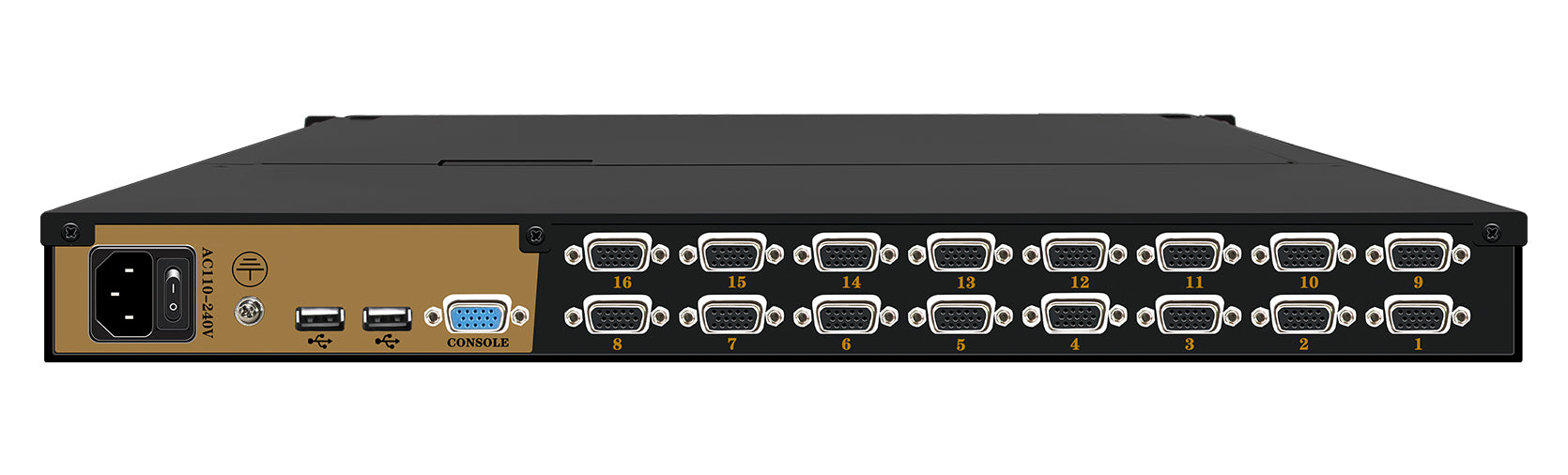 16 ports 18.5” LED VGA RackMount KVM Switch, Support Up to 1920*1080 @60Hz (TX-8816U)