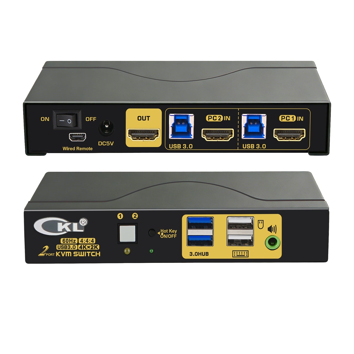 2x1 USB 3.0 KVM Switch Single Monitor HDMI 2.0 4K 60Hz CKL-62HUA-3 CKL