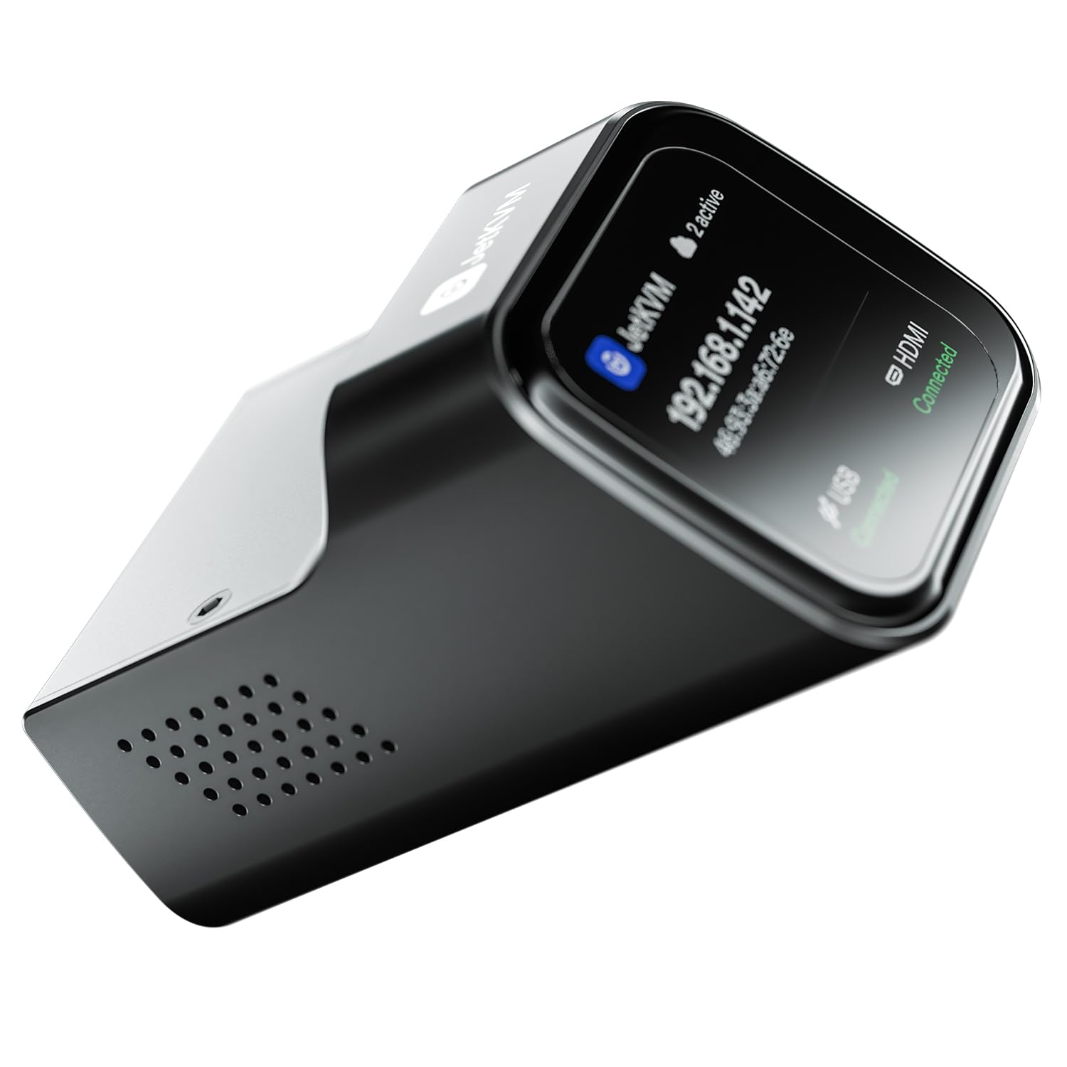 SZ JetKVM KVM Over IP Computer Remotely Control, IPKVM Open-Source Touchscreen LCD for IP/MAC/HDMI/USB Status, KVM Switch for Home Offices & Data Center 1080p 60FPS Ultra-Low Latency