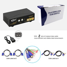画像をギャラリービューアに読み込む, 2 Port HDMI + VGA Dual Monitor KVM Switch  CKL-922HV
