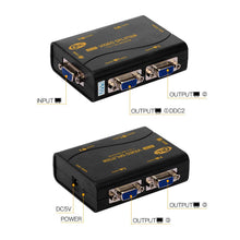 Load image into Gallery viewer, VGA Splitter 4 Port 1 PC to 4 Monitors Video Distributor Amplifier Daisy Chainable USB Powered Supports 250MHz 1920x1400 CKL-1041U
