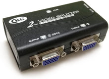 Lade das Bild in den Galerie-Viewer, VGA Splitter 2 Port 1 PC to 2 Monitors Video Distributor Amplifier Daisy Chainable Supports 250MHz 1920x1400 CKL-1021U
