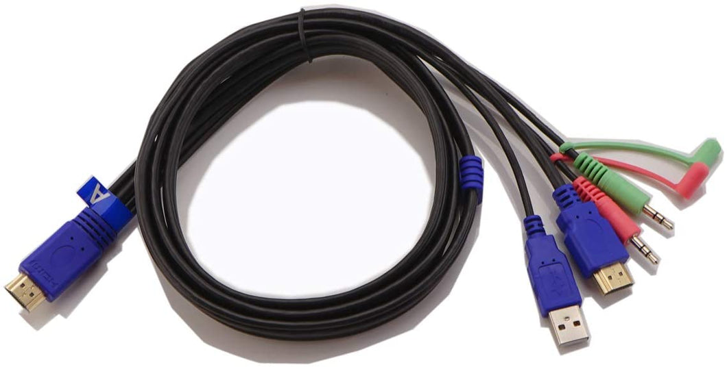 Longer Cable A 6.5 Feet (2 Meters) Dedicated for CKL Dual Triple Quad Monitor HDMI KVM Switches