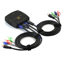 이미지를 갤러리 뷰어에 로드 , CKL HDMI KVM Switch 2 Port with Cables 4K@60Hz 4:4:4 321HD
