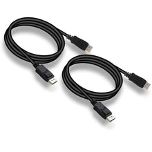 Lade das Bild in den Galerie-Viewer, 8K DP Cable - DP Cable 1.4, high Speed 8K@60Hz, 4K@144Hz, 2k@240Hz 144Hz Comptable,Display Port Cable with Data Transfer Speed up to 25.92 Gbps, Black 4.9ft/1.5M (Set of 2)
