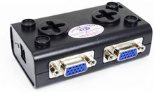 Load image into Gallery viewer, VGA Splitter 2 Port 1 PC to 2 Monitors Video Distributor Amplifier Daisy Chainable Supports 250MHz 1920x1400 CKL-1021U
