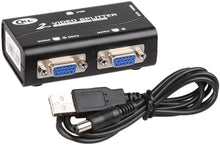 Load image into Gallery viewer, VGA Splitter 2 Port 1 PC to 2 Monitors Video Distributor Amplifier Daisy Chainable Supports 250MHz 1920x1400 CKL-1021U
