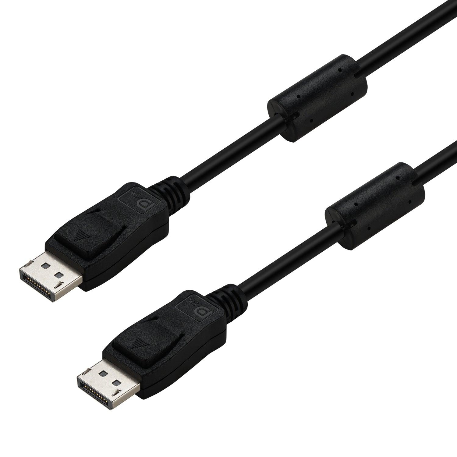 DisplayPort 1.4 Cable 3.9ft (1.2M) with Double Ferrit Core Clamps for Anti Electromagnetic Interferance, DP Male to DP Male Cable 8K@60Hz, 2K@240Hz, 4K@144Hz, 32.4Gbps - CKL KVM Switches