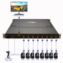 Загрузить изображение в средство просмотра галереи, 8 Port LCD KVM Switch HDMI 1080P for Computers and Servers CKL-1708H
