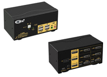 이미지를 갤러리 뷰어에 로드 , 2 Port DisplayPort KVM Switch Triple Monitor  4K 60Hz  CKL-623DP
