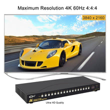 Загрузить изображение в средство просмотра галереи, CKL 16 Port Rack Mount USB 3.0 KVM Switch HDMI 4K@60Hz with Audio, Cables and 2 Extra USB 3.0 Hub for 16 Computers Sharing Single Monitor (CKL-9116H-3)
