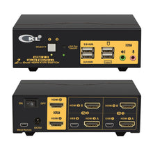 Load image into Gallery viewer, 2 Port Dual Monitor KVM Switch HDMI 4K 60Hz  CKL-922HUA-2
