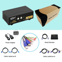 Load image into Gallery viewer, 2 Port HDMI KVM Switch Dual Monitor 4K 30Hz CKL-922HUA
