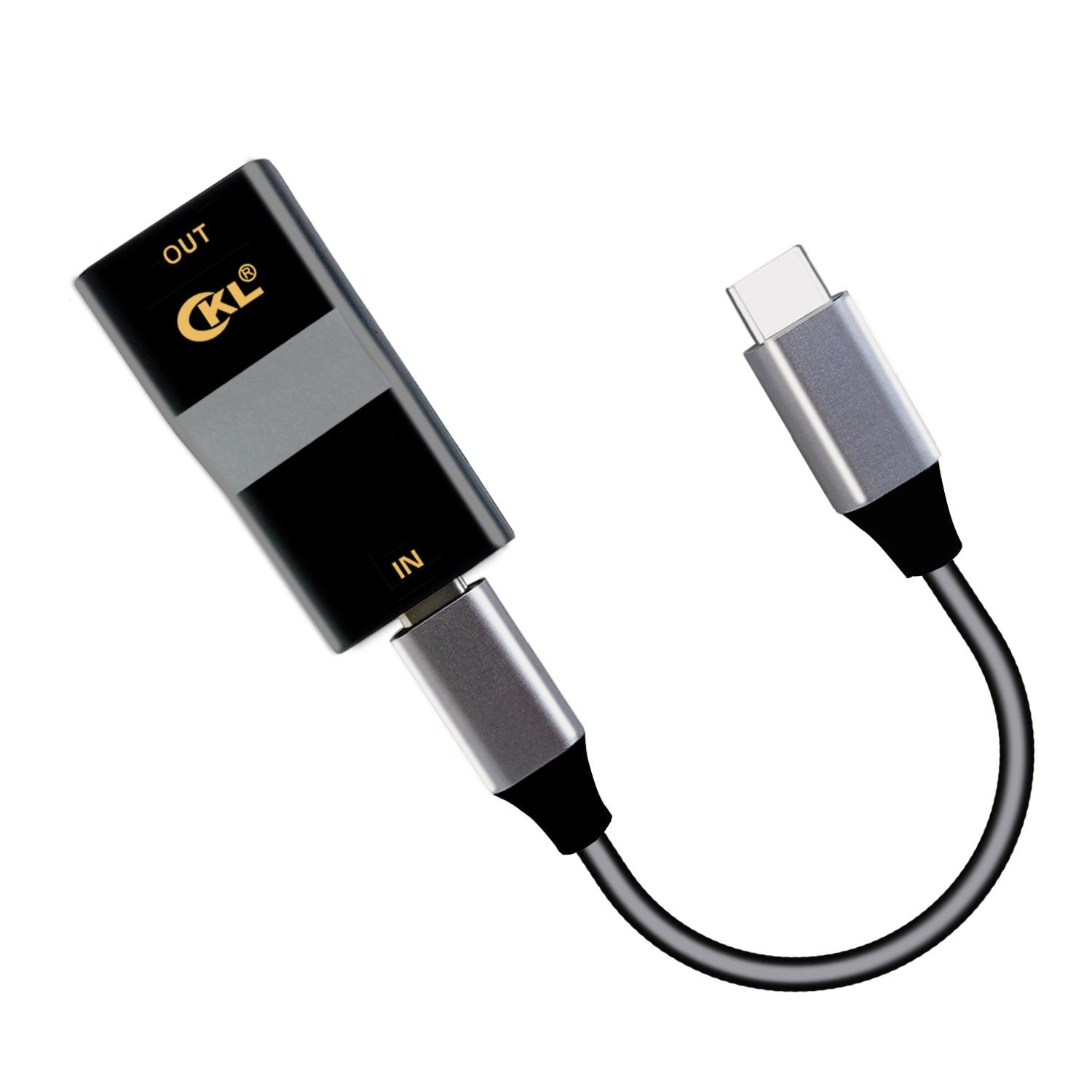CKL 4Kx2K@60Hz USB C to DisplayPort Adapter, USB-C to DP Converter with Cable Compatible Thunderbolt 3 for CKL KVM Switch, Galaxy, MacBook, Surface Pro, Oculus Rift S, XPS, iPad, Samsung, Dell - CKL KVM Switches