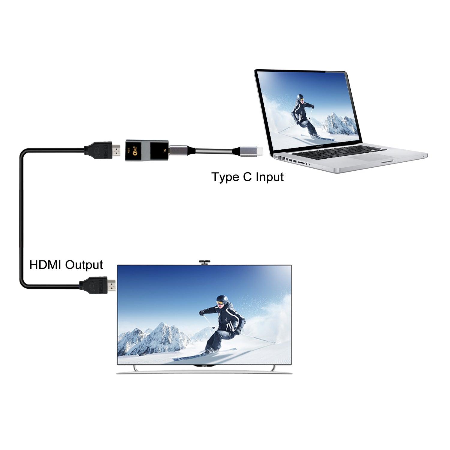 CKL 4Kx2K@60Hz USB-C to HDMI Adapter, Type-C to HDMI Converter Cable Compatible Thunderbolt 3 for CKL KVM Switch, Galaxy, Surface Pro, XPS, iPad, MacBook and More - CKL KVM Switches