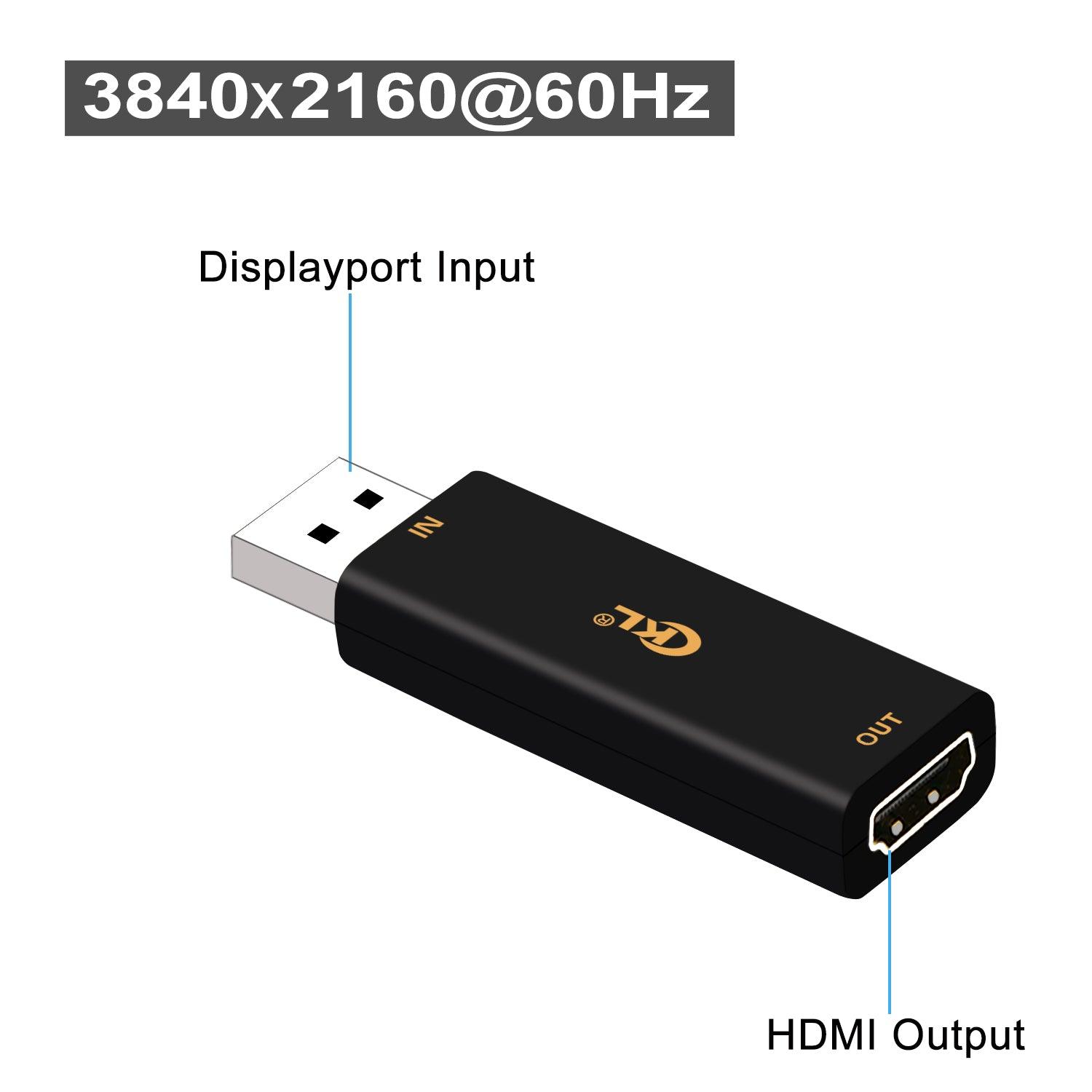 CKL Displayport to HDMI Adapter Male to Female,High Resolution up to 4Kx2K, 3840x2160@60Hz. Support HDCP - CKL KVM Switches