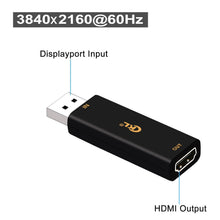 이미지를 갤러리 뷰어에 로드 , CKL Displayport to HDMI Adapter Male to Female,High Resolution up to 4Kx2K, 3840x2160@60Hz. Support HDCP
