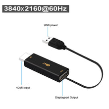 Lade das Bild in den Galerie-Viewer, CKL 4Kx2K@60Hz Ultra HD HDMI to DP Adapter with USB Power, HDMI to Displayport Converter Compatible HDCP for CKL KVM Switch, Xbox one, 360, PS4/5, Mac, NS and More
