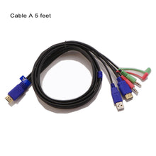 画像をギャラリービューアに読み込む, HDMI KVM Cable A 5 Feet (1.5 Meters) Dedicated for CKL HDMI Dual Monitor KVM Switches for Customer Who Needs Cable
